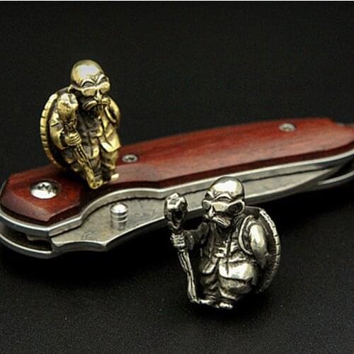 1PC Turtle Fairy Master Roshi Retro Brass Copper EDC Paracord Beads Umbrella Rope Cord Lanyard Pendants Knife Beads Accessories