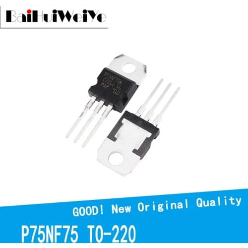 10PCS/LOT P75NF75 STP75NF75 75NF75 80V/75A TO-220 New and Original IC Chipset MOSFET MOSFT TO220