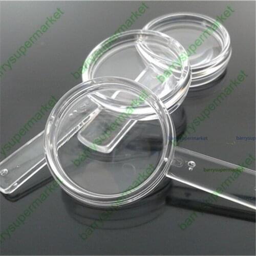 100pc 25mm Mini portable plastic PMMA (acrylic) Toys magnifier for student Transparent 5-10X Magnifier Learning Home Office Gift