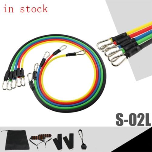 11 Pcs Home Training Resistance Bands Set Yoga Expander Fitness Exercise Rubber Tubes Stretch Band Gyms Elastic Workout Pull Rop