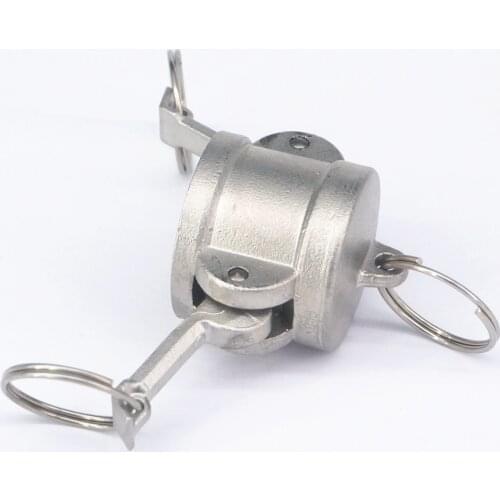 4" 304 Stainless Steel Type DC Camlock Fitting Cam and Groove Adapter Dust Cap Stop Flow Wrench