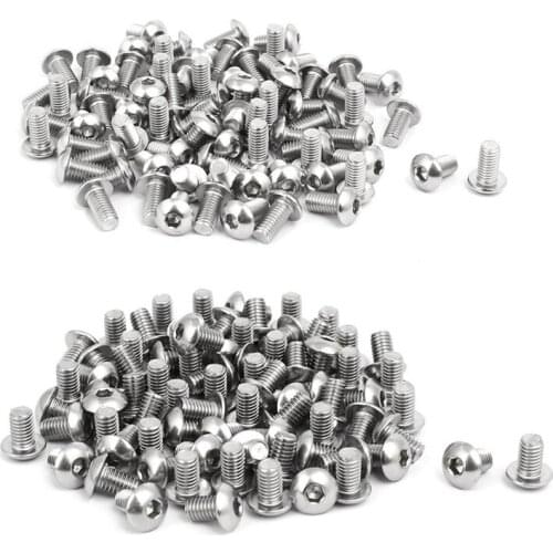 Promotion! 160 Pcs Stainless Steel Button Head Hex Socket Cap Screws Bolts M5X10mm & M5X8mm