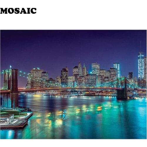 Diy 5d diamond embroidery New York skyline Home Decoration 3d diamond Painting Full square diamond Mosaic,Needleworks