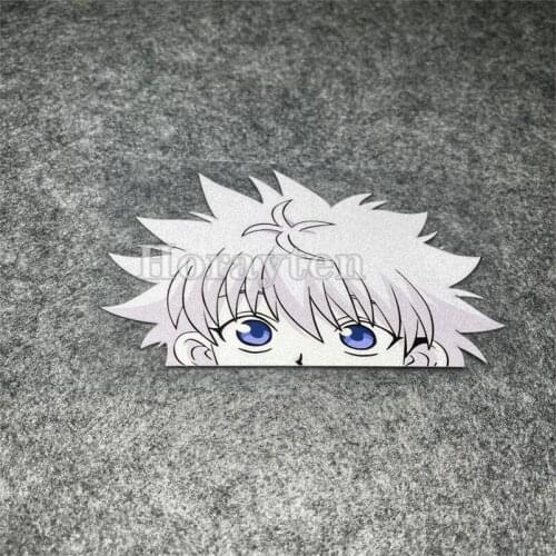 Car Stickers for Anime Peeker Killua Zoldyck Hunter Motor Bike Decals Laptop Auto Window Tail Guitar DIY Graphics