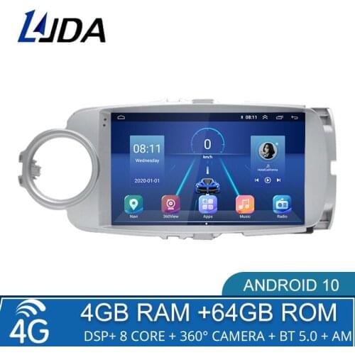 4G+64G DSP Android 10 Car Multimedia Player For Toyota Yaris 2012 2013 -2017 2Din Car Radio GPS Navigation Stereo Octa Core WIFI