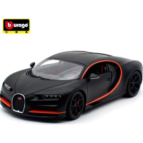 Bburago Diecast 1:18 2018 Chiron Sport Car Cool Black High Simulator Alloy Metal Model Car