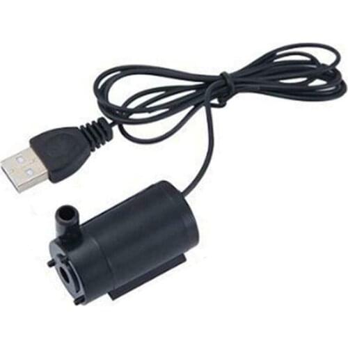 DC Silent Water Pump Portable 1 Meter Black Cable Micro Brushless Motor Cooling Submersible With USB Connector