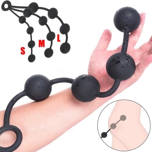 Big Anal Plug Huge Butt Plug Silicone Anal Pull Bead Vaginal Ball Prostate Massager G-spot Stimulator Bdsm Adult Erotic Sex Toys
