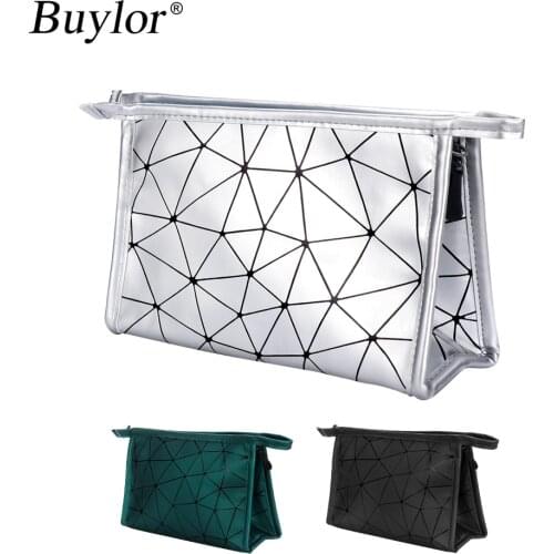 Buylor Multifunctional Cosmetic Bag Laser Holographic Makeup Necessaries Organizer Zipper Makeup Case Pouch Toiletry Kit Bags