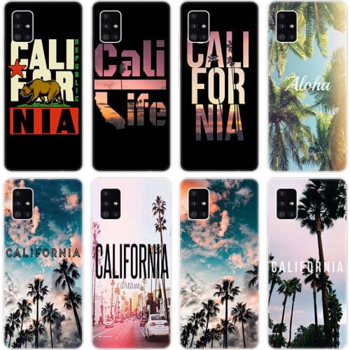 California Palm Trees Case for Samsung Galaxy A12 A02 A03S A21S A22 A32 A52 A72 A82 Quantum 2 S21 Plus FE Ultra M02S M12 Cover