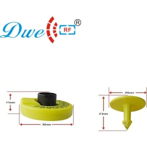 DWE CC RF 100PCS/lot 134.2khz 11784 11785 long range rf cattle id ear tag hdx pet rfid chips rfid animal chip dier