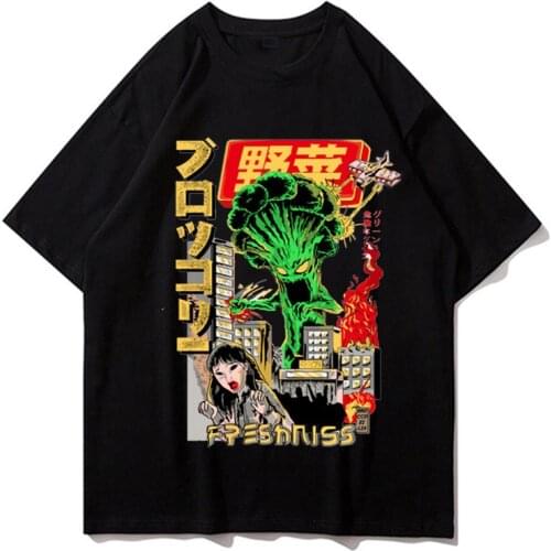 2021 Hip Hop Woman T-shirts y2k top Cartoon goth Monster T-Shirt Harajuku Streetwear T-Shirt Cotton Short Sleeve Summer Tops Tee