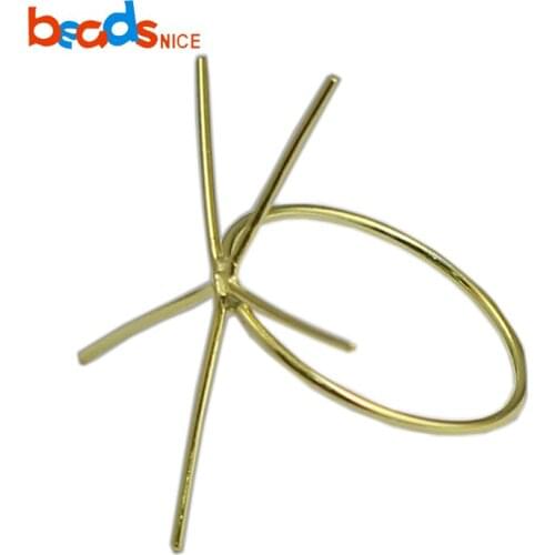 Beadsnice ID39494smt2 1pc/lot Gold Filled Ring Easy Mount Gold Band Ring DIY Jewelry Claw Ring Blank
