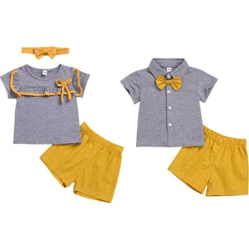 Kid Baby Boy Girl Clothes Set Family Matching Brother And Sister Costume Short Sleeve+Pants Cute Clothing Set Outfit