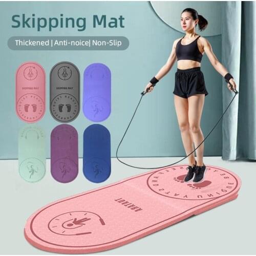 TPE Silent Jump Rope Mat High Density Mat Aerobics Skipping Buffer Pad Anti-noice Non-Slip Sports Fitness Cushion Floor Mat