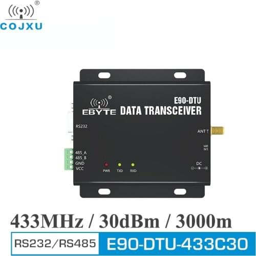 RS232 RS485 433MHz Modbus Modem Data Transmission D1W TCXO E90-DTU(433C30) Wireless Long Range Transceiver and Receiver