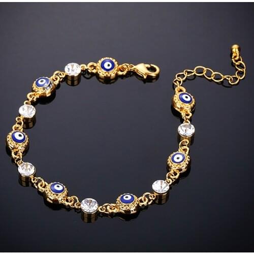 Fashion Jewelry Evil Eye Bracelet Jewelry Gold Color Islam Women Coin Bracelet Muslim Arab Middle East Jewelry Wedding