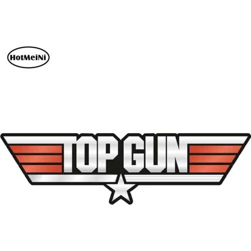 HotMeiNi 13cm x 4.4cm for TOP GUN Car Stickers Funny Waterproof Vinyl Auto Decals ATV RV Fashion Bumper Laptop Car Wrap