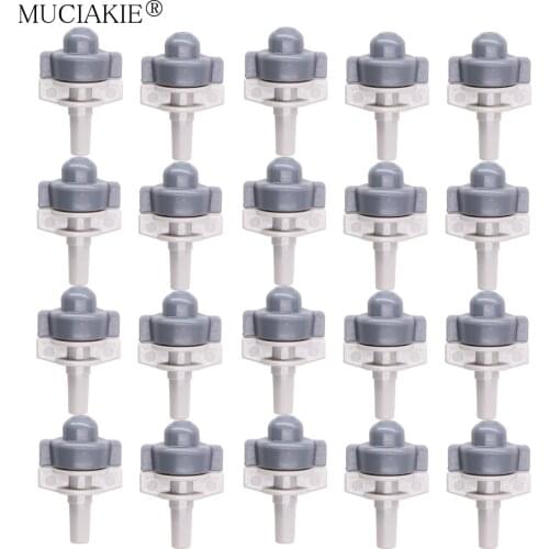 MUCIAKIE 20PCS 28L/h Hanging Fogger Seedling Cultivation Shower Nozzle OD-6.0mm Range 0.35M Open Sided Micro Jet Sprinkler Head