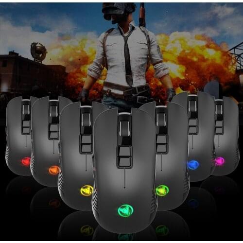 New Rechargeable Wireless Mouse 3600dpi Adjustable Colorful Light Gaming Mouse 7D Mouse Turn Off The Light Suitable for Office