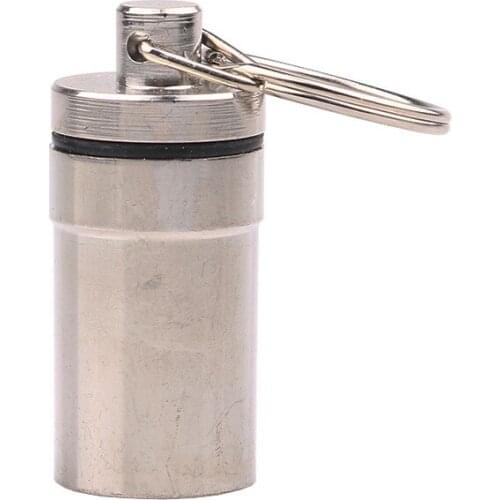 New Portable Sealed Medicine Bottle Aluminum Alloy Storage Bottle Keychain Storage Box Tobacco Bottle Case Accessories