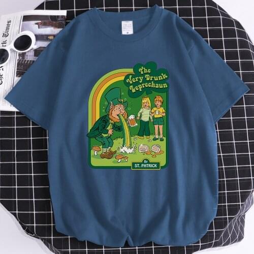 The Very Drunk Leprechaun retro printed men tshirt harajuku S-XXXL t shirt street style tees shirts Home quality T-shirt mens