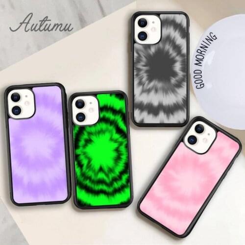 Tie Dye Rubber Phone Case for iPhone 11 12 Pro Max mini X XR XS SE 2020 5 6S 7 8 Plus Samsung Galaxy S8 S9 S10 Cover shell