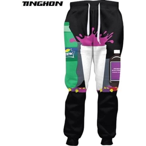 Sippin That Lean 3D Joggers Sprite Codeine Double Cups Jogger Sweatpants Women Men Hip-hop Loose Trousers Full Length Pants