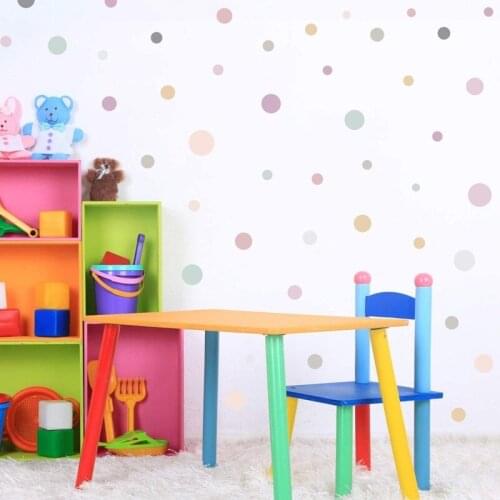 Nordic Watercolor Dot Wall Stickers for Kids Room Nursery DIY Decals Bedroom Living Room Wall Decoration Art Mural Home Decor
