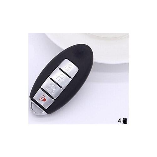 Smart Card 4B Remote Key shell Fit For Nissan 4 Buttons Without Groove on the side with sticker