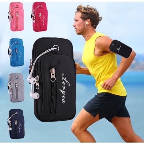 Outdoor Sports Armband Waterproof Running Arm Bag With Headset Hole Casual Arm Package Bag For 5.5" Phone Money Keys Holders