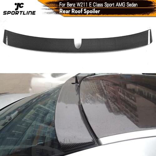 Carbon Fiber / FRP Rear Roof Spoiler Car Wing Lip for Mercedes Benz W211 E Class E300 E350 E430 E500 E55 E63 AMG Sedan 02 - 08