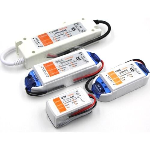 Led strip Power Adapter Driver DC 12V LED Lighting Transformers 18W 28W 48W 72W 100W For 5050 5630 LED Strip Spotlight Bulb lamp