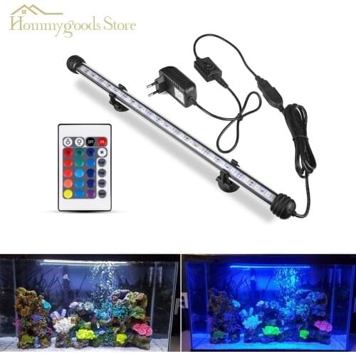 Aquarium LED Bar Light Waterproof Fish Tank Light 19/29/39/49CM Underwater Aquario Lamp Aquariums Decor Lighting 220V EU Power