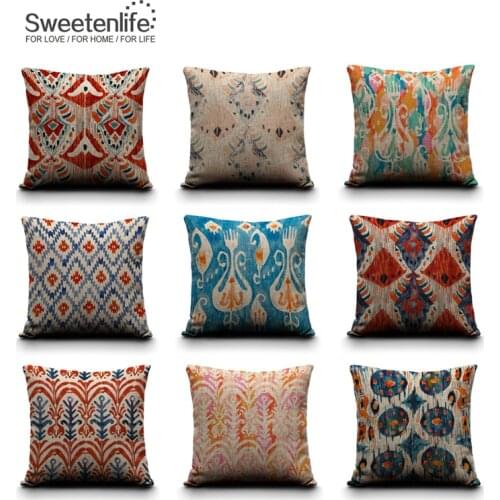 Sweetenlife Bohemian style Decorative Cushion Covers 50CM*50CM Sofa Cushion Fabric 2018 New Wholesale Throw Pillow Case Cover