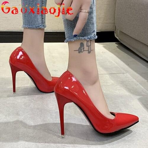 Pumps Women Shoes Classic Extreme High Heels 9cm Sexy Stilettos Ladies Work Shoes Pointed Toe Nude Red Blue Black Beige Heels