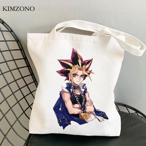 Yu Gi Oh shopping bag eco grocery bolso shopper handbag tote bag string foldable tote sac tissu
