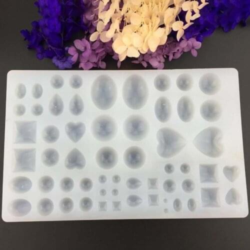 1Pc DIY Handmade Jewelry Crystal Epoxy Silicone Mold Geometry Drops Pendant Heart Love Mold