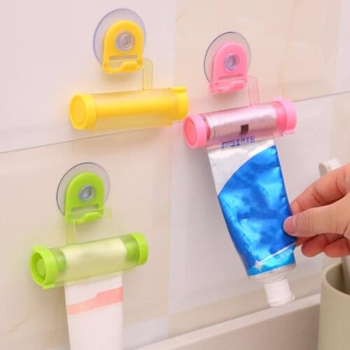 1 Pc Rolling Squeezer Toothpaste Dispenser Tube Partner Sucker Hanging Holder Bathroom Holder Drop Shipping