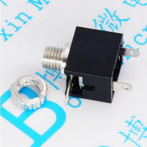 100pcs PJ-201M 2.5MM headphone jack audio jack 2.5 mono audio Socket PJ201 3 feet