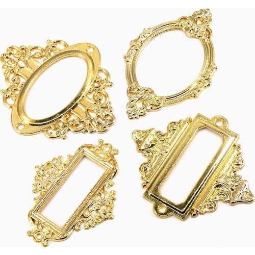 12PCS Label Frame File Name Card Holder Pharmacy Medicine Cabinet Drawer Box Case Bin Label holder Gold color