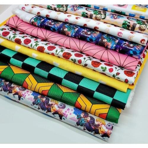 140cm*50cm custom cartoon printed polyester Fabric Cotton patchwork for sewing dress cloth making puppet. Custom Pattern22