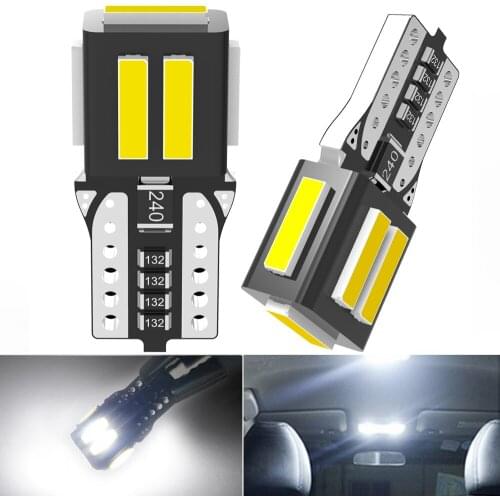 2X T10 W5W LED Canbus Error Free bulbs 168 194 LED Clearance Side Marker Lights Exterior Parking Lighs White 12V 7SMD 7020 Chip