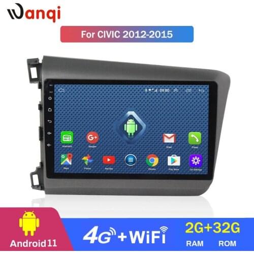 4G Lte All Netcom 9 inch Android 8.0 touch screen car audio dvd player for Honda Civic 2012-2015 GPS navigation