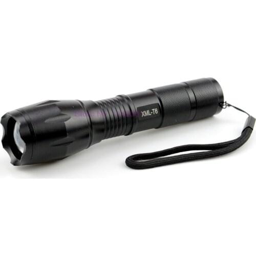 50pcs LED Flashlight zoom torch waterproof flashlights XM-L T6 Q5 led Zoomable light battery cycling Front Light LED Bike light