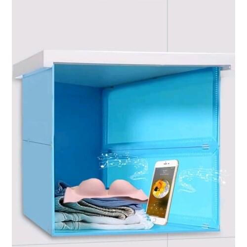 Hole-Free Magic Bathroom Mural Storage Cabinet Hidden Clothes Finishing Storage Rack Foldable Storage Box