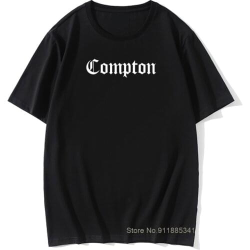 Compton Straight Outta Graphic T Shirt TV Movie Letter Retro Retro Brand New Tshirt European Size 3XL Black Summer Autumn Man