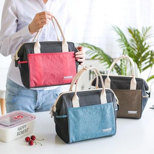 HMUNII Portable Thermal Lunch Bag for Women Kids Men Food Picnic Cooler Boxes bags Insulated Tote Bag Storage Container Tote Bag