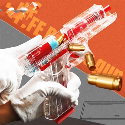 Glock Pistol Toy Gun With Shells Plastic Soft Bullet Airsoft Weapon Outdoor Gun For Children Boys Adults Cosplay Birthday Gifts