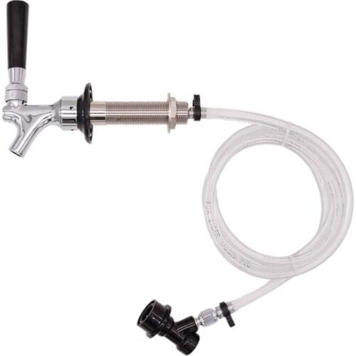 DIY Kegerator ONE Faucet Kit Door Mount Ball Lock US Faucet 5ft Beer Line Homebrew Kegerator Kit